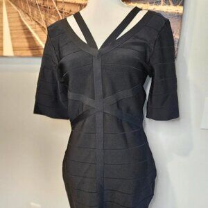 Venus Super Stretch Black Bodycon Dress